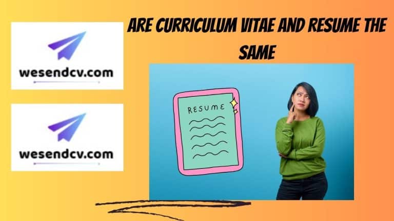 Are Curriculum Vitae And Resume The Same