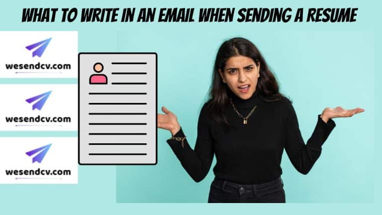 What To Write In An Email When Sending A Resume