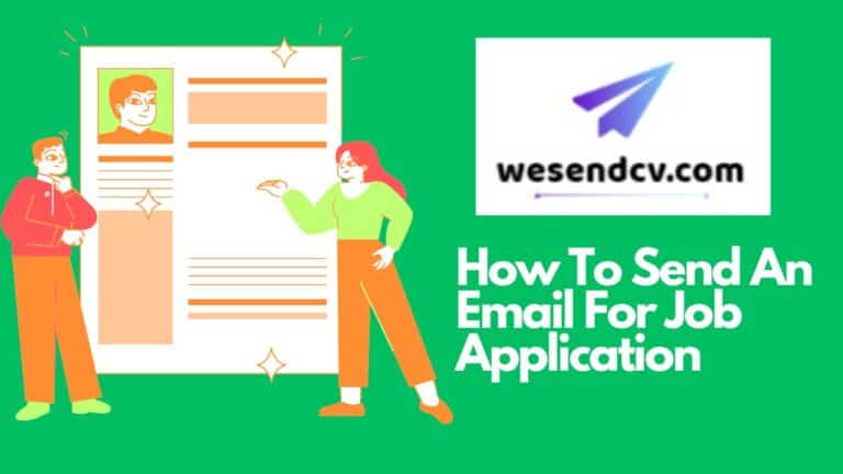 How To Send An Email For Job Application